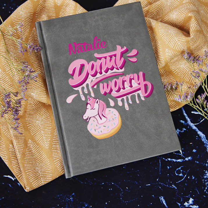 Donut worry - Notizbuch A5 mit Aufdruck